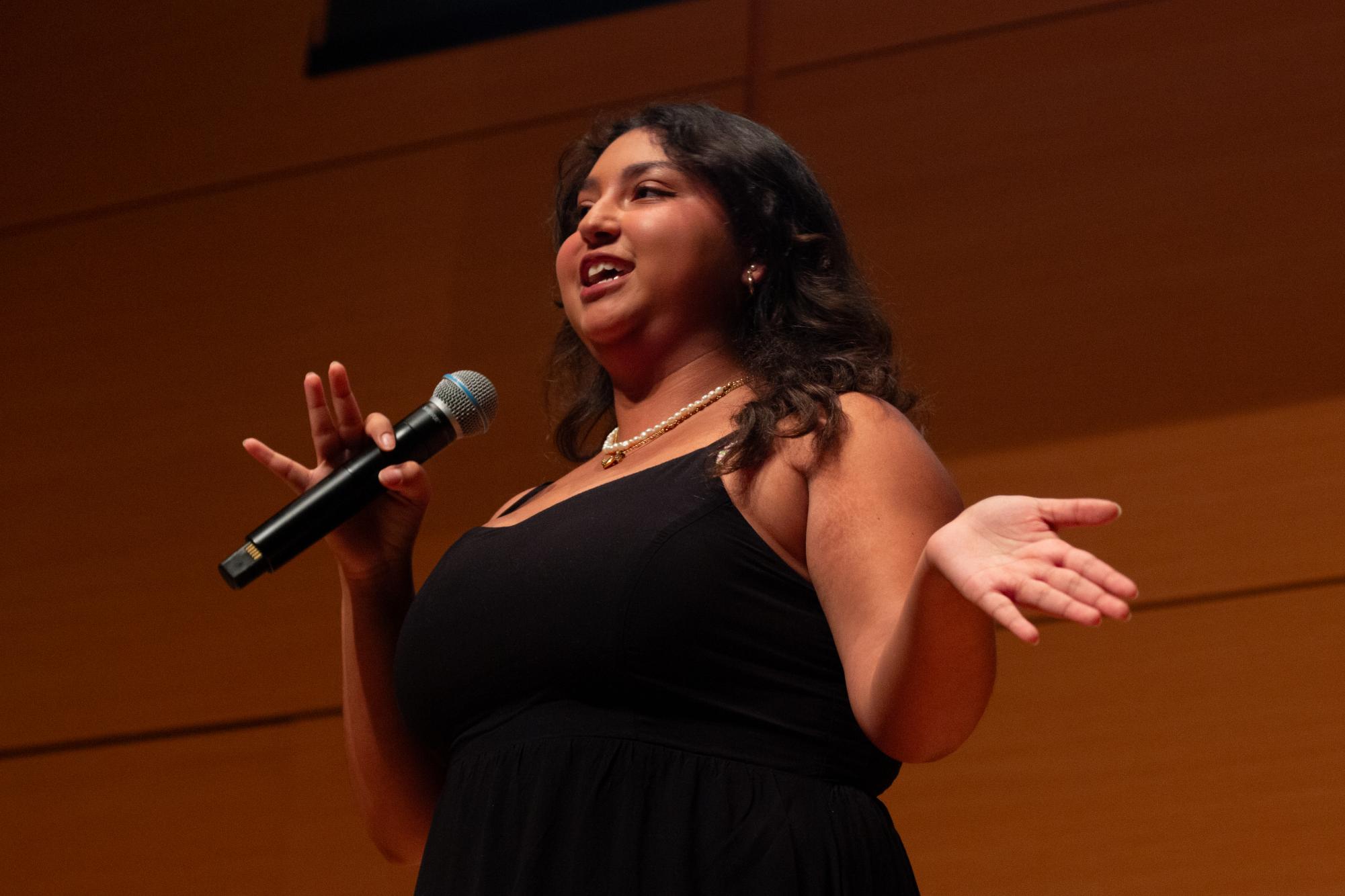 English freshman Felicia Ramos shares about her experience with Addison's Disease and having to advocate for herself during Star Stories, Wednesday, Oct. 23, 2024, at the Performing Arts Center.