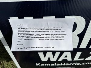 FBI, SMPD investigate threatening anti-Harris flyers