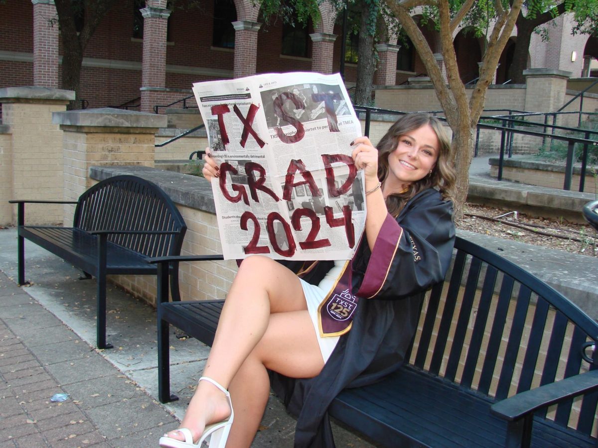 Sports Contributor McKenna Ladson poses for a photo at Trauth-Huffman Hall.
