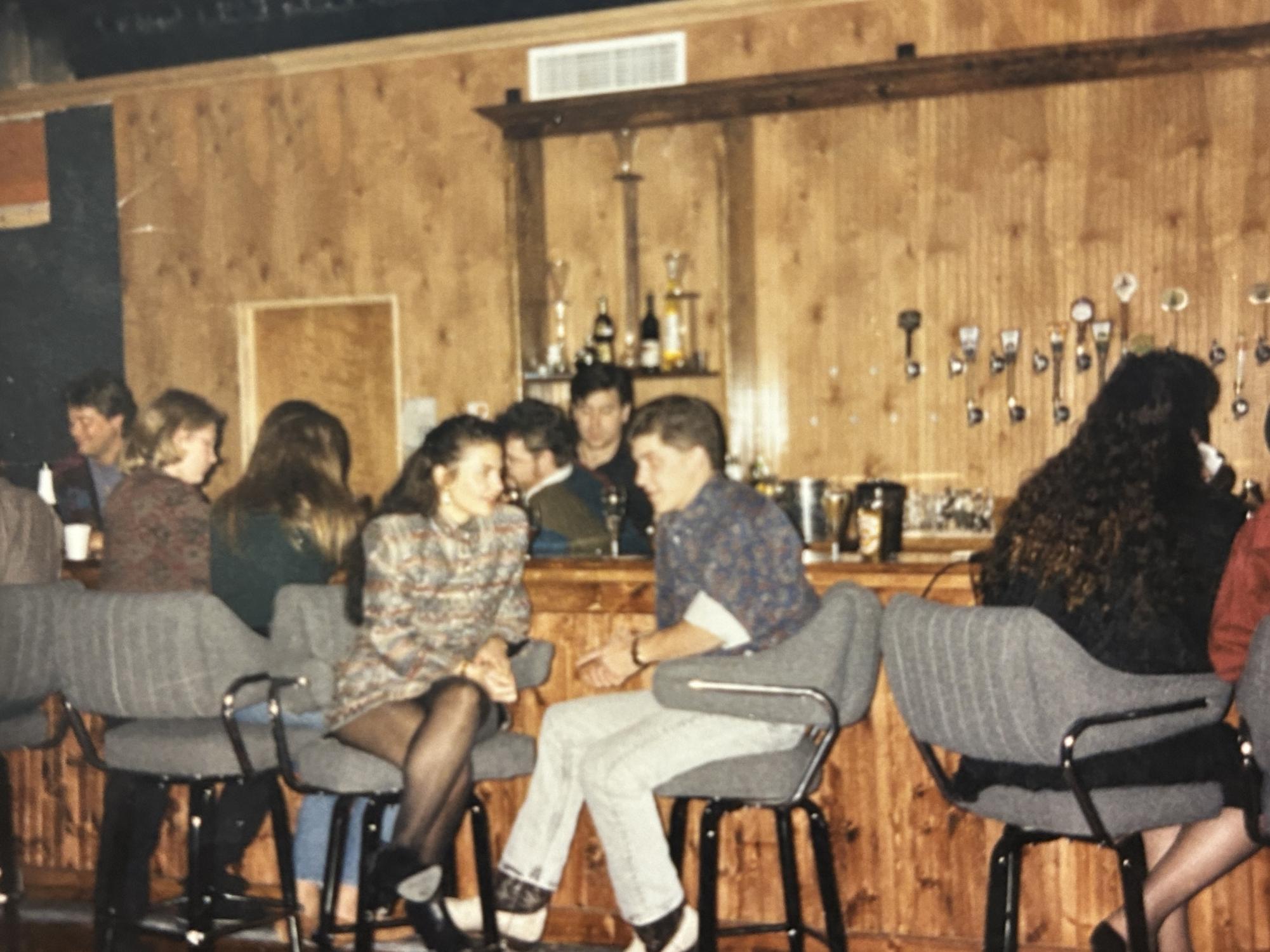 Southwest Texas students and San Marcos residents attend The Taproom’s opening night, Saturday, Dec. 31, 1994, at The Taproom in San Marcos. Photo courtesy of The Taproom.