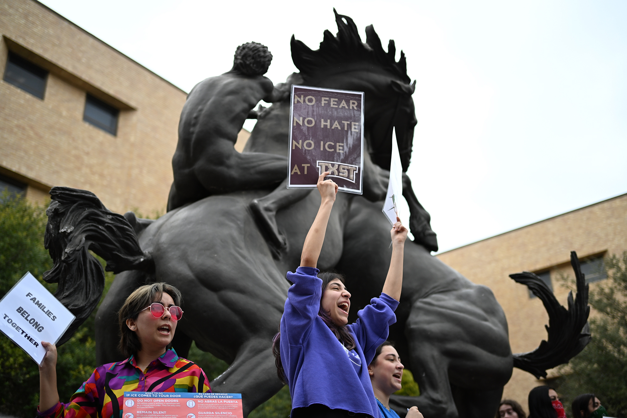 (Photo Gallery) - TXST students protest Trump immigration policy