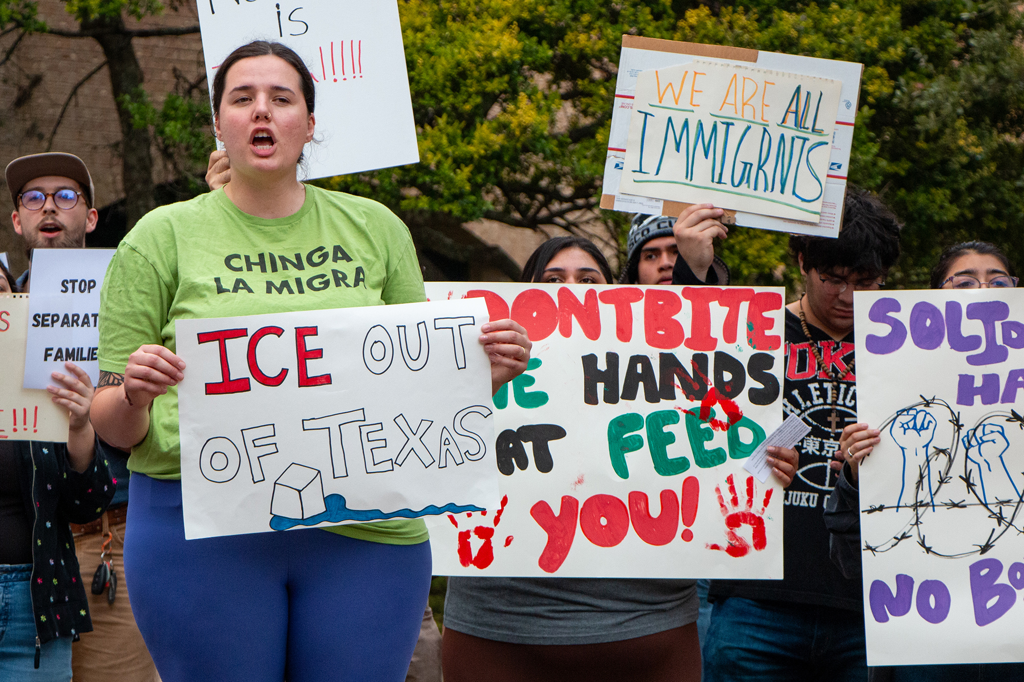 (Photo Gallery) - TXST students protest Trump immigration policy