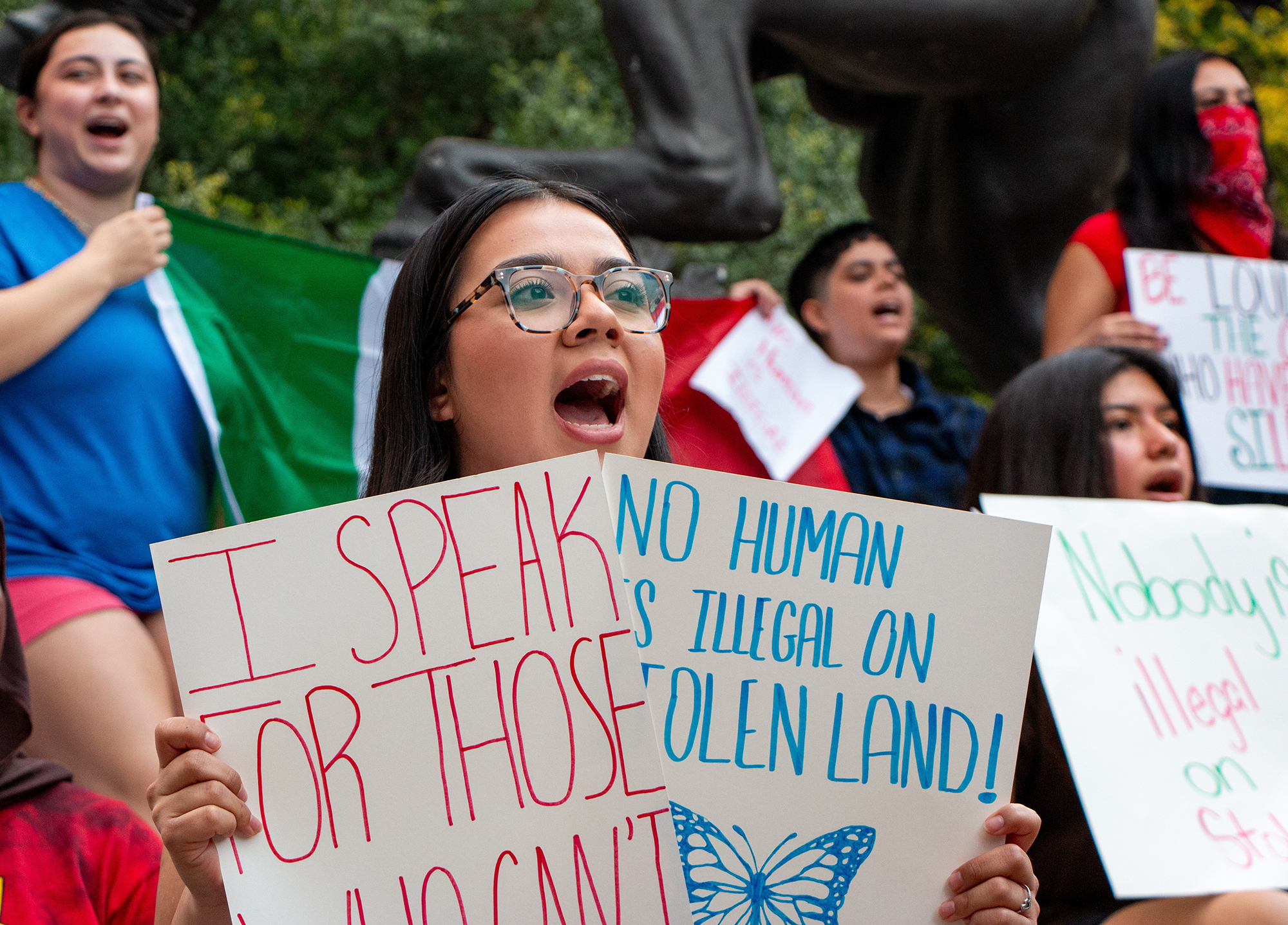 (Photo Gallery) - TXST students protest Trump immigration policy