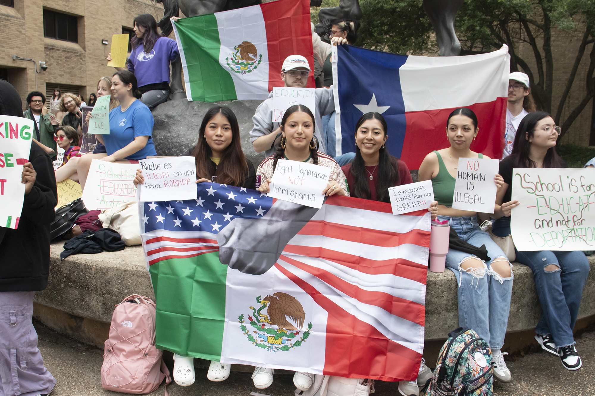 (Photo Gallery) - TXST students protest Trump immigration policy