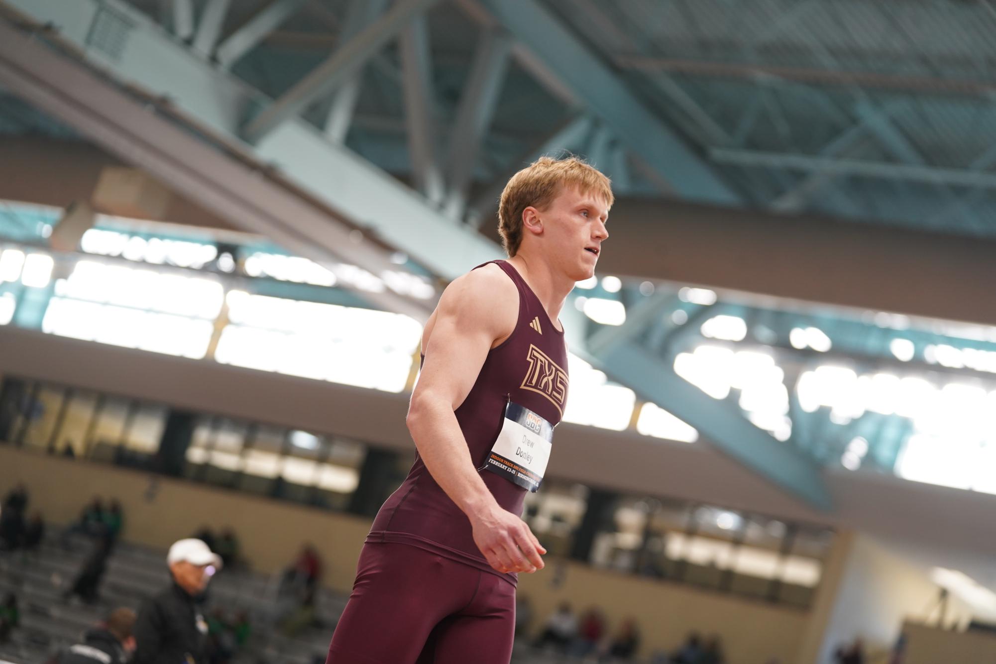 Drew Donley at the 2025 Sun Belt Indoor Championships.