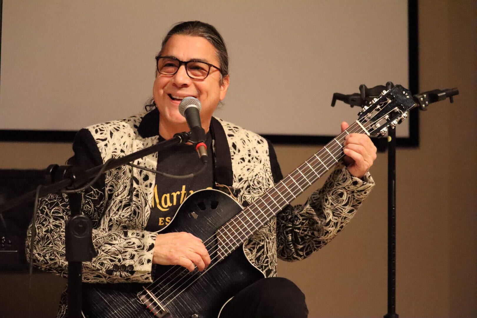 Award winning finger style guitarist Edgar Cruz performs fingerstyle arrangements of classic songs, Monday, Feb. 24, 2025, at the Texas State Music Building Recital Hall. Cruz performed with his brother Mark Cruz who is a guitar professor at Texas State.