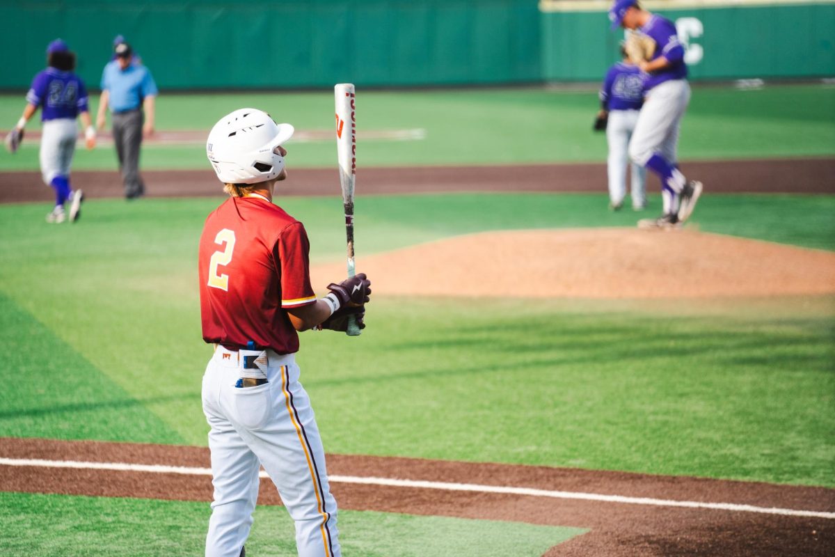 Texas State junior infielder Chase Mora (2) at bat against Grand Canyon, Sunday, Mar. 2nd, 2025 at Bobcat Ballpark.