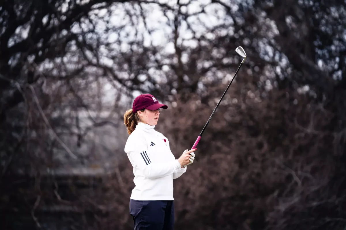 Texas State women's golfer Yvonne Chamness at the Texas State Invitational Monday, Feb.2, 2026. 
