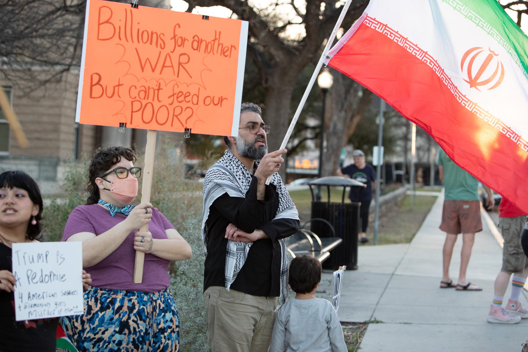 Gallery: San Marcos community protests U.S.-Iran conflict