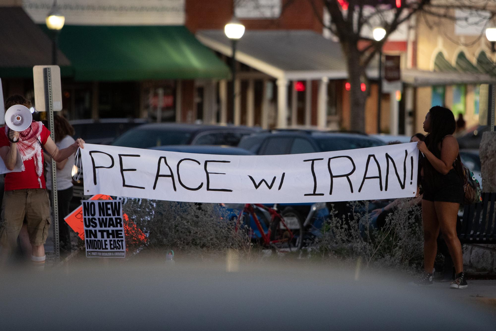 Gallery: San Marcos community protests U.S.-Iran conflict