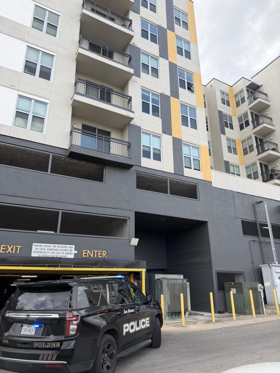 The fifth-story window that someone fell out of at The Local, Thursday, April 2, 2026.