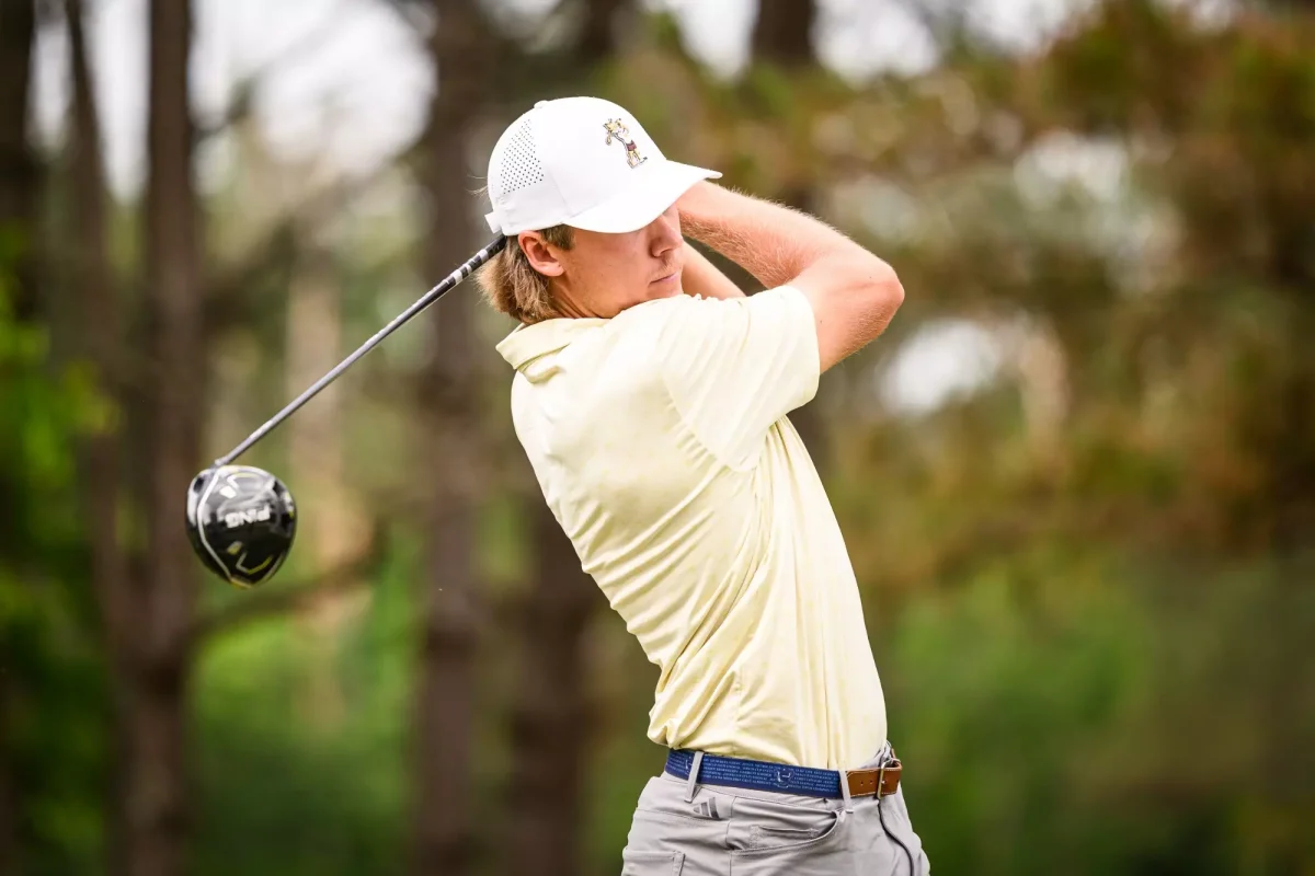 Texas State senior Sakke Siltala at the Sun Belt Men's Golf Championship, Wednesday, April 29, 2026.