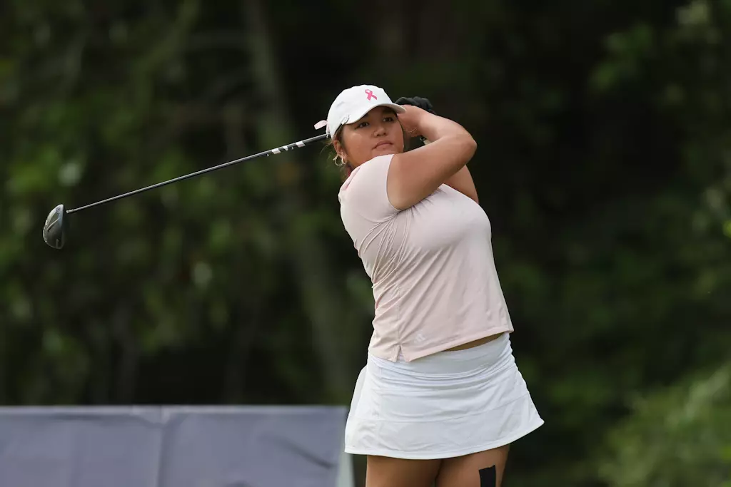 Freshman Grace Quintanila at the 2026 Sun Belt Conference Women's Golf Championship