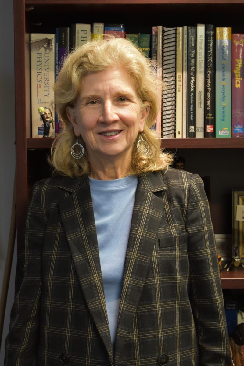 Honors College Dean Heather Galloway stands in her office, Tuesday, April 21, 2026, at Lampasas Hall.
