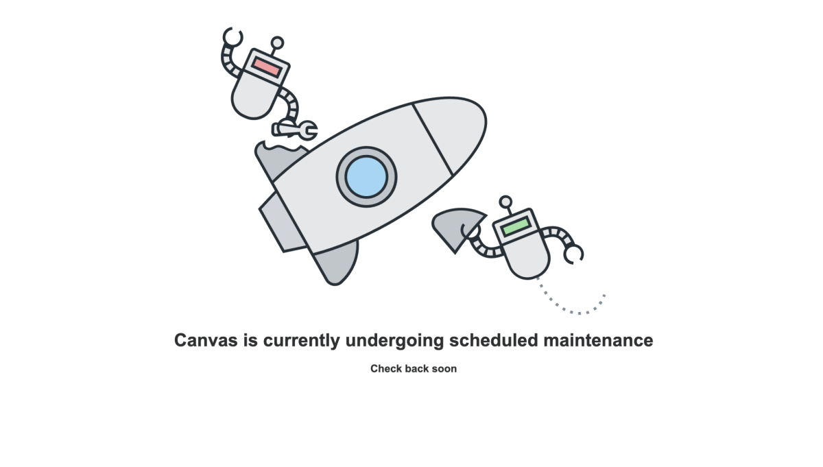 Message displayed when students attempt to access Canvas, Thursday, May 7, 2026. 