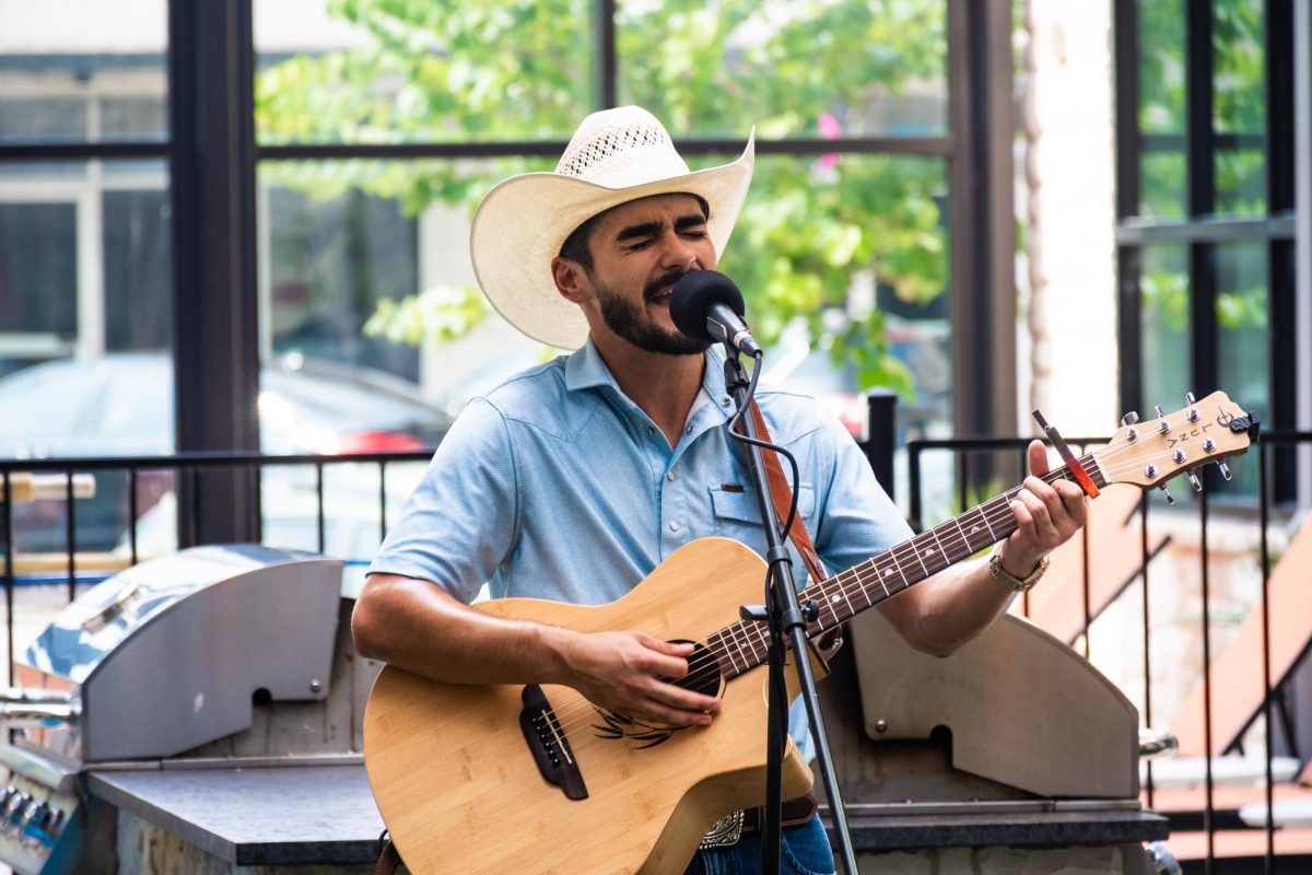 Musician Sam Garcia performs during Make Music Day, Sunday, June 21, 2026, at The Parlor.